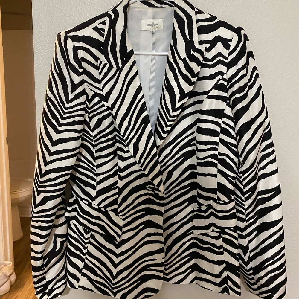 Vintage Neiman Marcus Zebra Print Blazer
